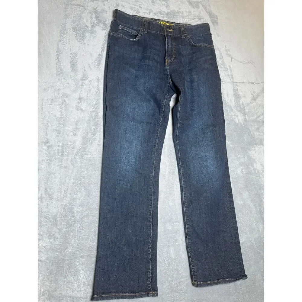 Lee Extreme Motion Athletic Fit Tapered Stretch Jeans 34/32 Men’s Dark Wash